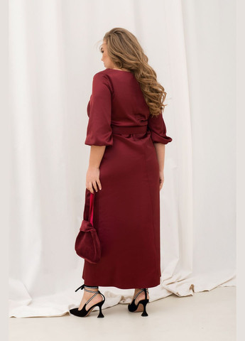 Бордова вечірня сукня Minova однотонна