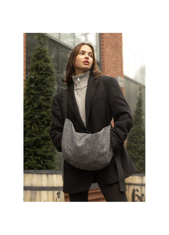 Жіноча сумка HOBO Bag-glove тканева сіра Sambag (322870691)