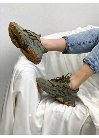 КРОССОВКИ ЖЕНСКИЕ ADIDAS OZWEEGO ADIPRENE PRIDE KHAKI АДИДАС ОЗВИГО No Brand хаки демисезоны (367176217)