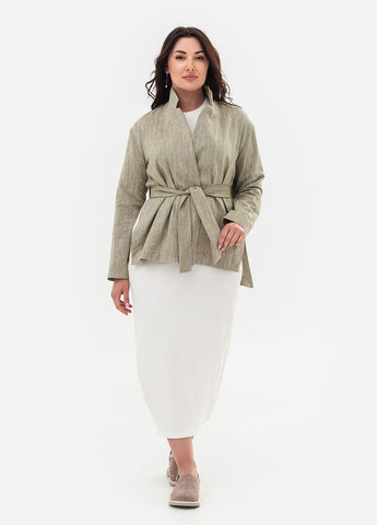 Зеленый женский жакет un зеленый Garne однотонный - демисезонный