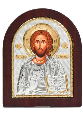 Икона Иисуса Христа 11х13см в серебряном окладе с позолотой Silver Axion (265446336)