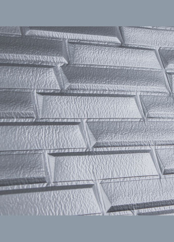 Самоклеюча декоративна 3D панель сіра кладка 700x770x6мм 3D Loft (298400588)