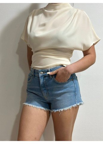 Женские джинсовые шорты с высокой талией Н&М (56969) W34 Синие H&M (291558088)