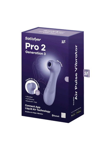Вакуумний кліторальний стимулятор Pro 2 Generation 3 with Liquid Air Connect App Lilac Satisfyer (298350093)