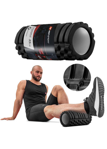 Роллер масажер (валик, ролик) EVA 33см HS-A033YG Hop-Sport (303126847)