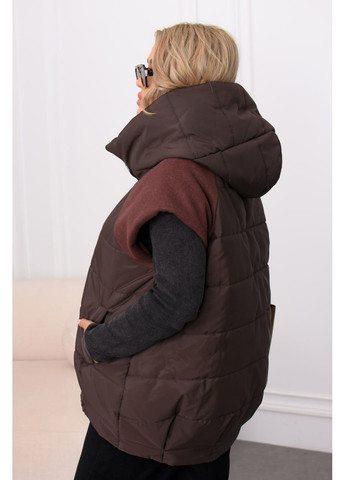 Женская жилетка комфортная с трикотажными рукавами и капюшоном (Замеры в описании) GD/GL Модний простір (366883333)