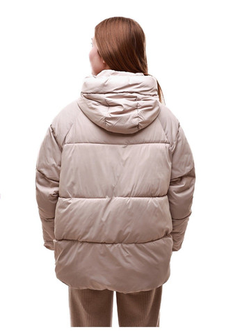Бежева зимня куртка зимова жіноча No Brand