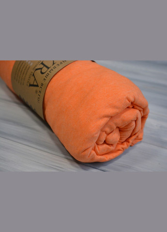 Простирадло 160х200+25 см. трикотаж на резинці оранжеве Kayra (318387496)