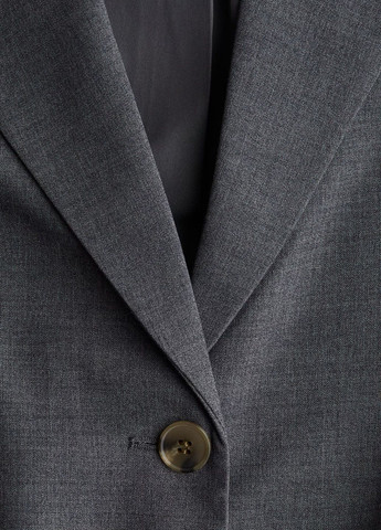 Темно-серый женский жакет H&M однотонный - демисезонный