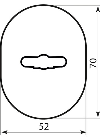 Art. 95324СR0C1 Накладка для замку з язичком хром Mottura (323483735)