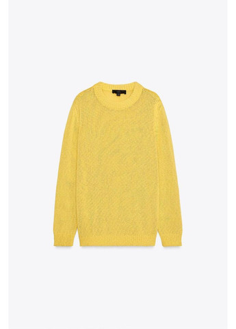 Желтый желтый свитер в стиле рустик Zara