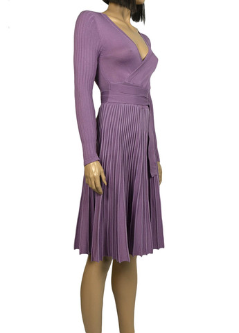 Фіолетова кежуал сукня-міді плісована трикотажна фіолетовий Number Nine однотонна