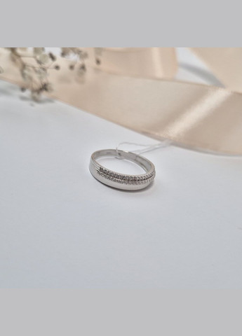 Срібна каблучка Доріжка з Білими каменями розмір срібло 925 проби Родоване 1517к 1.37г No Brand (328453142)