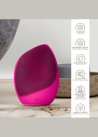 Электронная ультразвуковая щетка для лица Sonic Facial Brush 5в1 magenta GESKE (341526138)