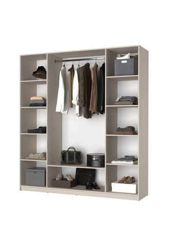 Шкаф 4-дверный Оскар ДСП BG, стандарт 200x52x220 см (MBS-4712) MebelStar (366427331)