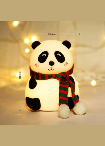 Дитячий силіконовий нічник Панда Panda Silicone Lamp LJC-142-A акумуляторний світильник іграшка для сну No Brand (317619378)
