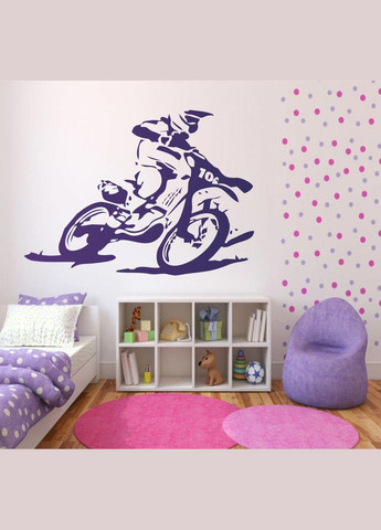 Трафарет для фарбування, Мотоциклист, одноразовий із самоклеючої плівки 115 х 160 см Декоинт (278289839)