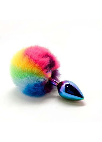 Анальна пробка Filippi S із пухнастим хвостиком діаметр 2,8 см довжина 7 см для анальної стимуляції Wooomy (298473355)