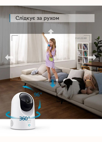 Внутренняя IP-камера Security Solo 2K P24 Protect Pan & Tilt Apple HomeKit (T8410X) Eufy (322210139)