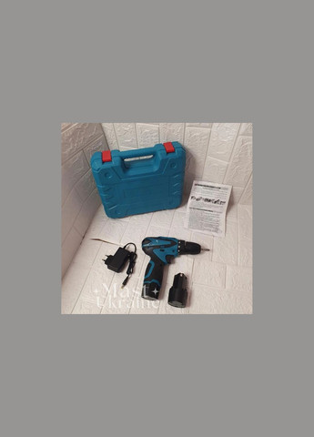 Аккумуляторный шуруповерт 12V с набором инструментов, 18 режимов, 1 аккумулятор, кейс для переноски No Brand (338193382)