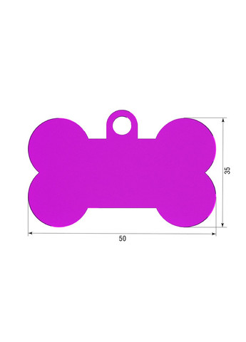 Адресник для собаки Purple 50x35мм Ekostar (367609285)