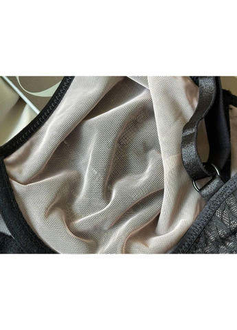 Чорний бюстгальтер на великі груди без поролону чорний з бежевим Lanny Mode