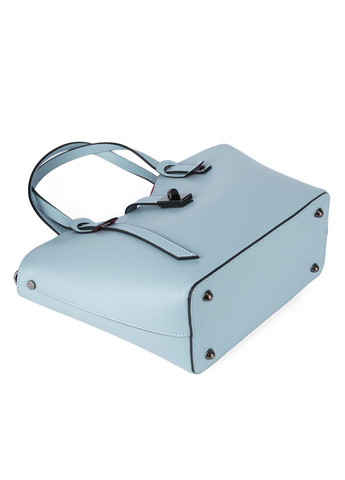 Сумка жіноча шкіряна 03692 з червоною підкладкою блакитна Virginia Conti (329751040)