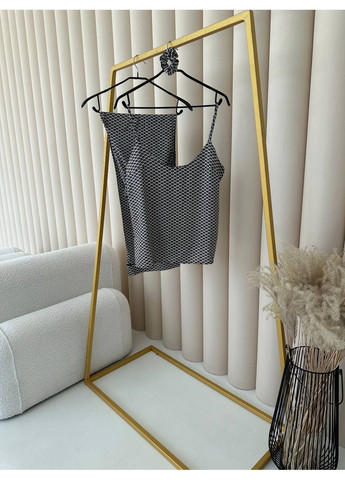 Черно-белая всесезон женская пижама | чёрно-белая майка + брюки Vital-Textile 1219