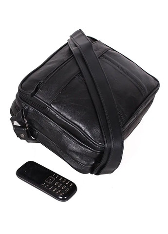 Шкіряна сумка-месенджер із натуральної гладкої шкіри Vishnya (318561968)