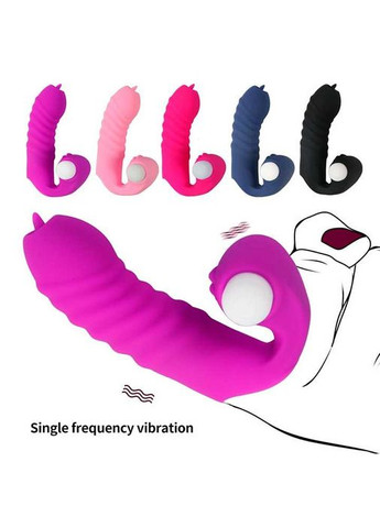 Вібратор на палець з язичком Фуксія No Brand (322400442)