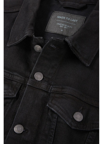 Чорна демісезонна джинсова куртка C&A