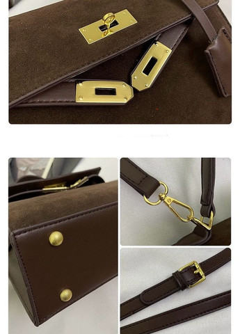 Жіноча сумка 2363 замшева крос-боді No Brand (344446812)