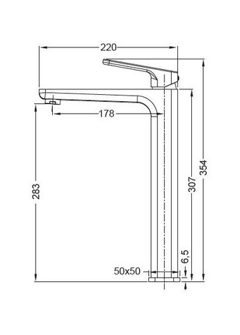 Змішувач для умивальника високий KB-11031-01 (KR5433) KOER (325478086)