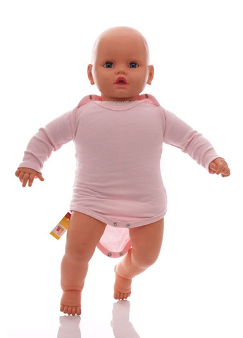 Боди с длинным рукавом для девочки интерлок розовый 80 см (50007) BABYKROHA (297197376)