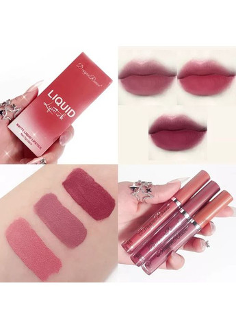 Тінт Набір 3 штуки: стійкий кольор, матова помада блиск, для губ Мікс D Dragon (366668663)