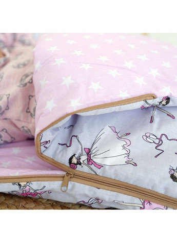 Детский спальный мешок постель для детей малышей хлопок с подушкой чехлом на молнии (479325-Prob) Балерины размер S Unbranded (317202615)