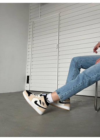 КРОСІВКИ ЖІНОЧІ NIKE AIR JORDAN 1 RETRO HIGH BLACK BEIGE НАЙК АІР ДЖОРДАН No Brand чорні демісезони (369389564)