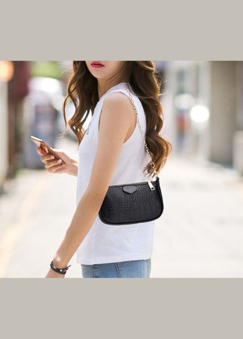 Женская мини сумочка клатч с цепочкой в стиле рептилия. Маленькая сумка с ключницей брелком No Brand (334729721)