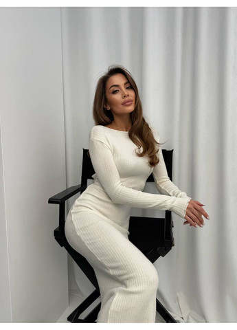 Молочное женское платье из ангоры Osoblyva