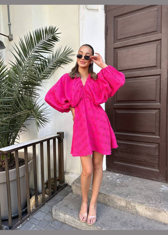 Малинова святковий, коктейльна, пляжна, повсякденний, відвертий, вечірня сукня жіноча з відкритими плечима No Brand однотонна