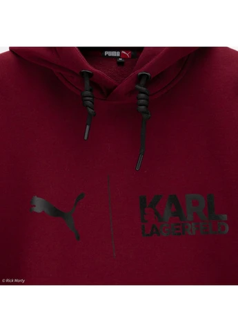 Худи PUMA темно-коричневое теплое мягкое качественное на флисе Karl Lagerfeld (402042645)