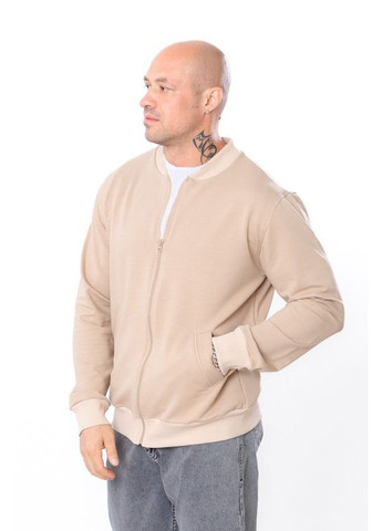 Бежевая демисезонная бомбер мужской (p-6751) Носи своє