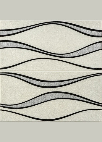 Самоклеюча 3D панель білі хвилі 700x700x5мм (195) SW-00000767 Sticker Wall (300242303)