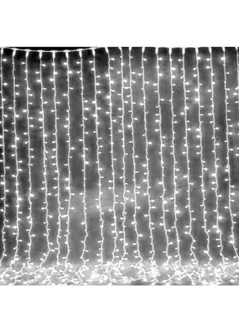 Гірлянда штора завіса Водоспад 3х3 м 280 LED велика лампа 3D (білий шнур, з перехідником) Білий No Brand (331639911)