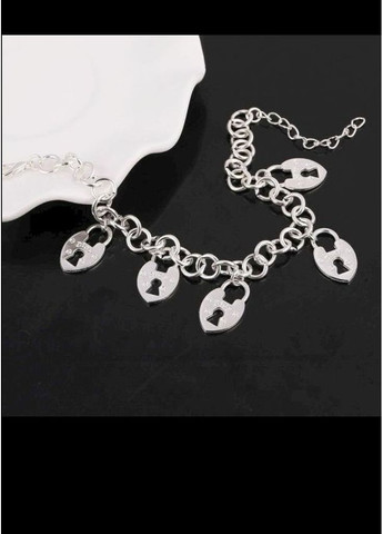 Посріблений браслет з підвісками замочки, 9963 No Brand (363116142)