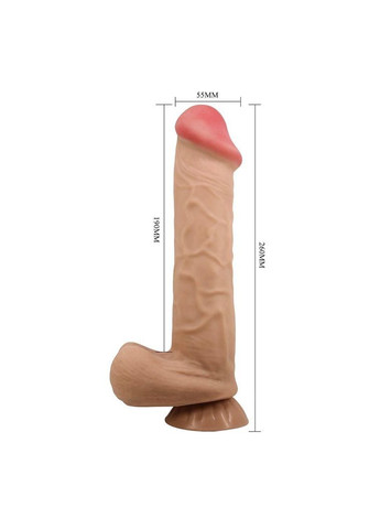 Двошаровий фалоімітатор Dildo Sliding Skin 10.2” реалістичний з присоскою LyBaile (363041369)