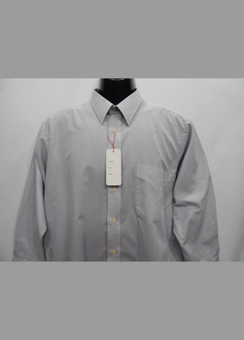 Серая классическая рубашка в клетку No Brand