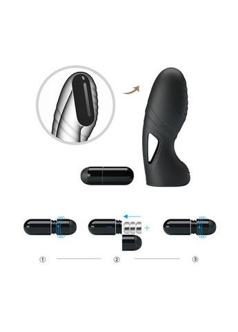 Насадка на палець Alan Finger Vibrator Black - CherryLove Pretty Love (329153071)