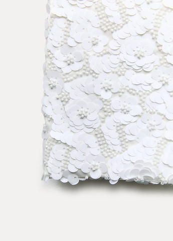 Белая праздничный цветочной расцветки юбка Zara