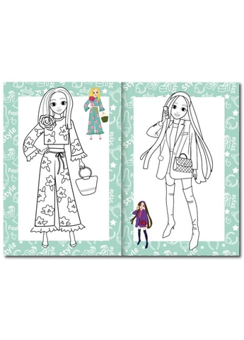Книжка раскраска "Модницы" РМ-48-36 с цветными подсказками Toysi (389489558)